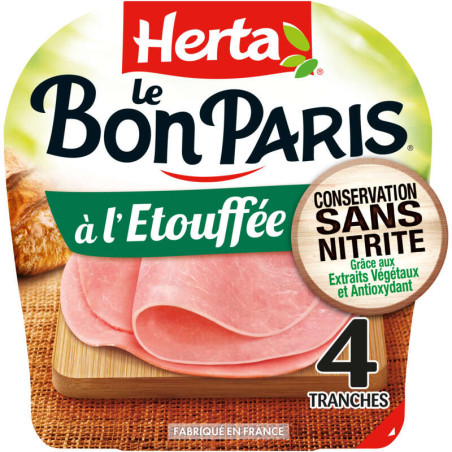Jambon à l'étouffée Le Bon Paris 4 tranches fines - 140g