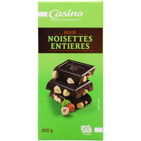Chocolat Noir Noisettes entières - 200g