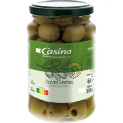 CASINO Olives vertes dénoyautées - 160g